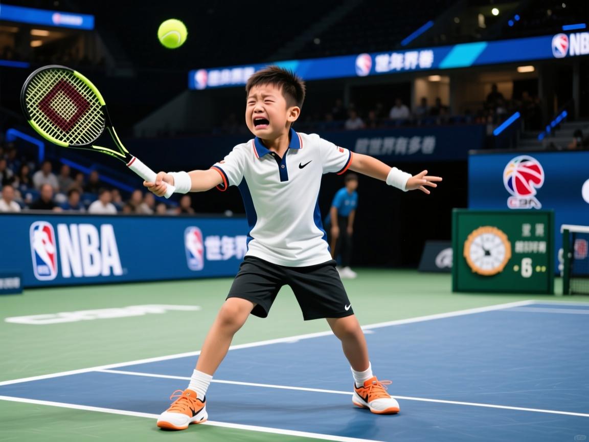 9岁进世界前八，打哭同龄人，林丹儿子进步揭开欧少年网球有多卷