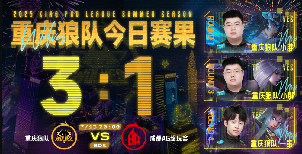 大黄天狼大战结束，现在挑战AG交给狼队